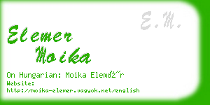 elemer moika business card